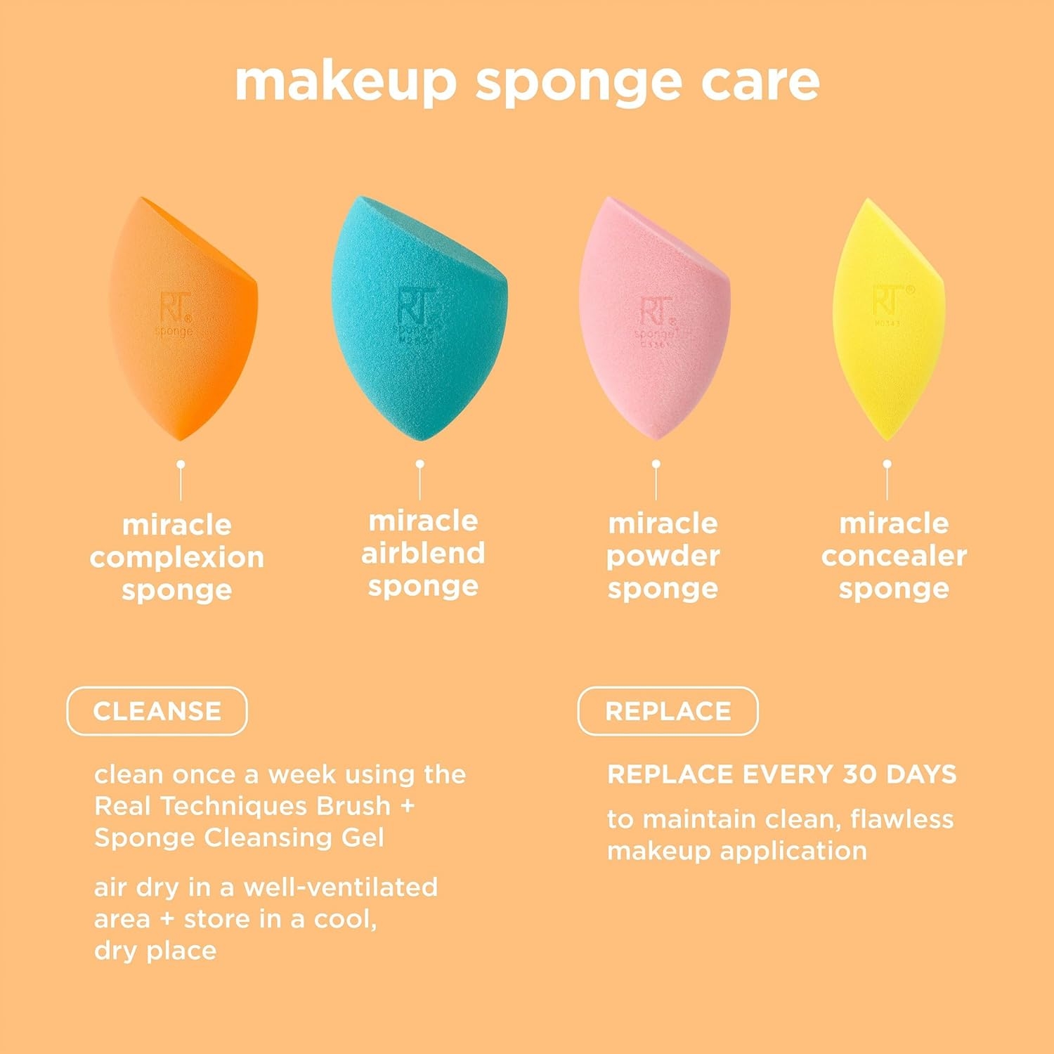 Real Techniques Miracle Airblend Sponge, Matte Makeup Blending Sponge, For Liquid, Cream, & Powder Products, Offers Medium To Full Coverage, Foundation Sponge, Packaging May Vary, 1 Count - Image 48
