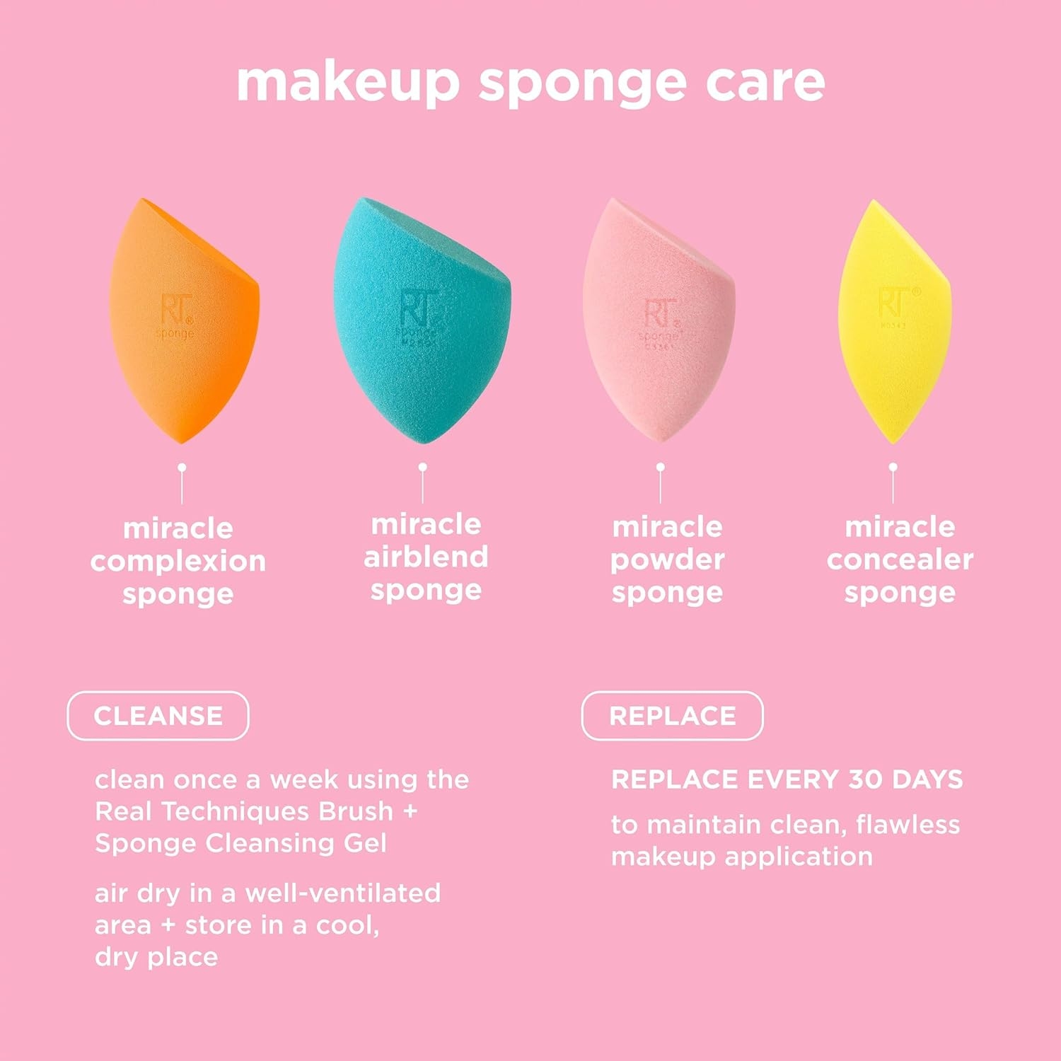 Real Techniques Miracle Airblend Sponge, Matte Makeup Blending Sponge, For Liquid, Cream, & Powder Products, Offers Medium To Full Coverage, Foundation Sponge, Packaging May Vary, 1 Count - Image 31