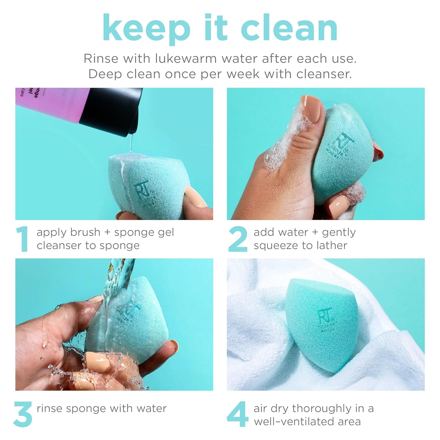 Real Techniques Miracle Airblend Sponge, Matte Makeup Blending Sponge, For Liquid, Cream, & Powder Products, Offers Medium To Full Coverage, Foundation Sponge, Packaging May Vary, 1 Count - Image 16