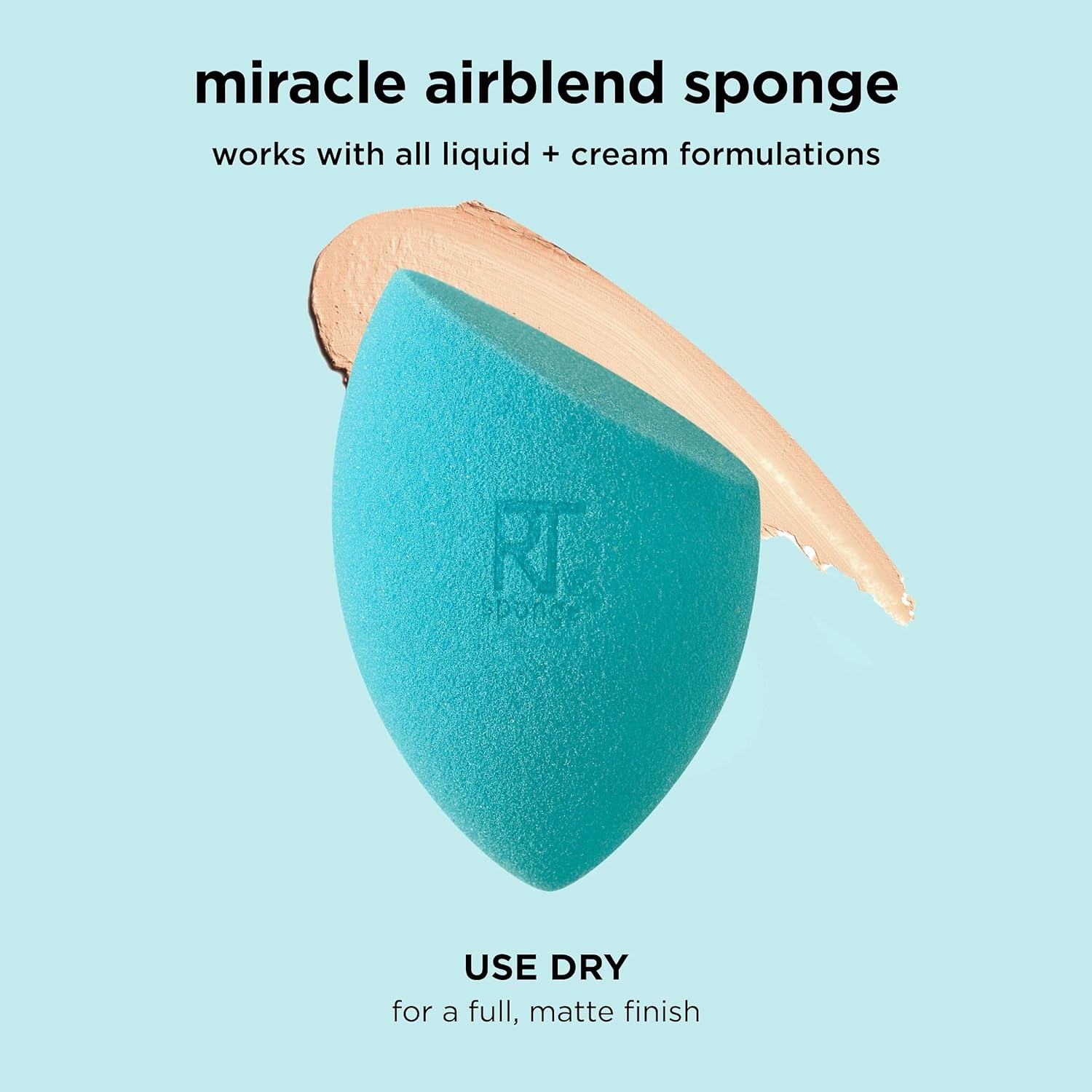 Real Techniques Miracle Airblend Sponge, Matte Makeup Blending Sponge, For Liquid, Cream, & Powder Products, Offers Medium To Full Coverage, Foundation Sponge, Packaging May Vary, 1 Count - Image 7