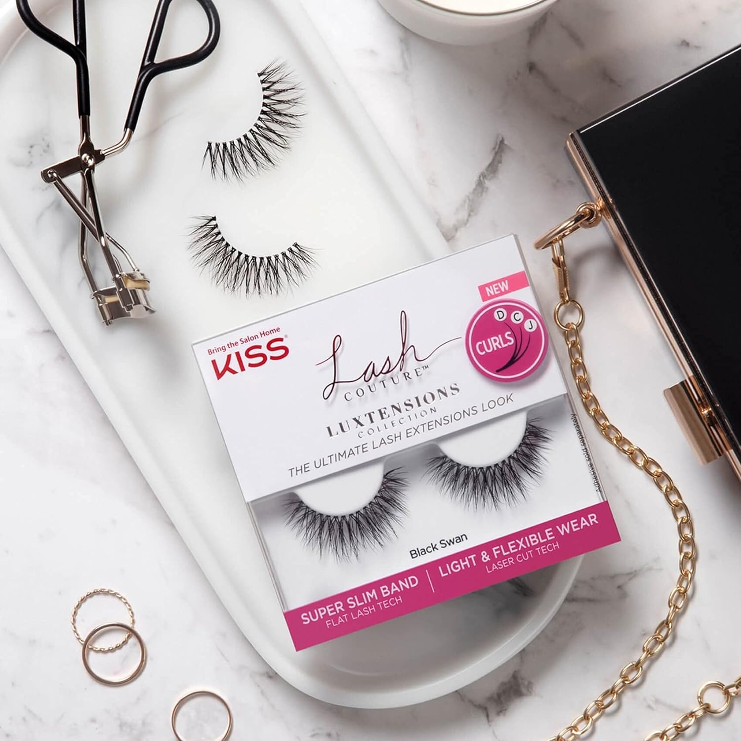 KISS Lash Couture Luxtension False Eyelashes, Royal Silk', 10 mm, Includes 1 Pair Of Lash, Contact Lens Friendly, Easy to Apply, Reusable Strip Lashes - Image 18