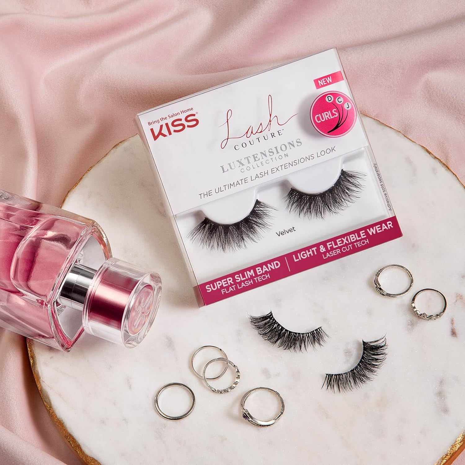 KISS Lash Couture Luxtension False Eyelashes, Royal Silk', 10 mm, Includes 1 Pair Of Lash, Contact Lens Friendly, Easy to Apply, Reusable Strip Lashes - Image 8