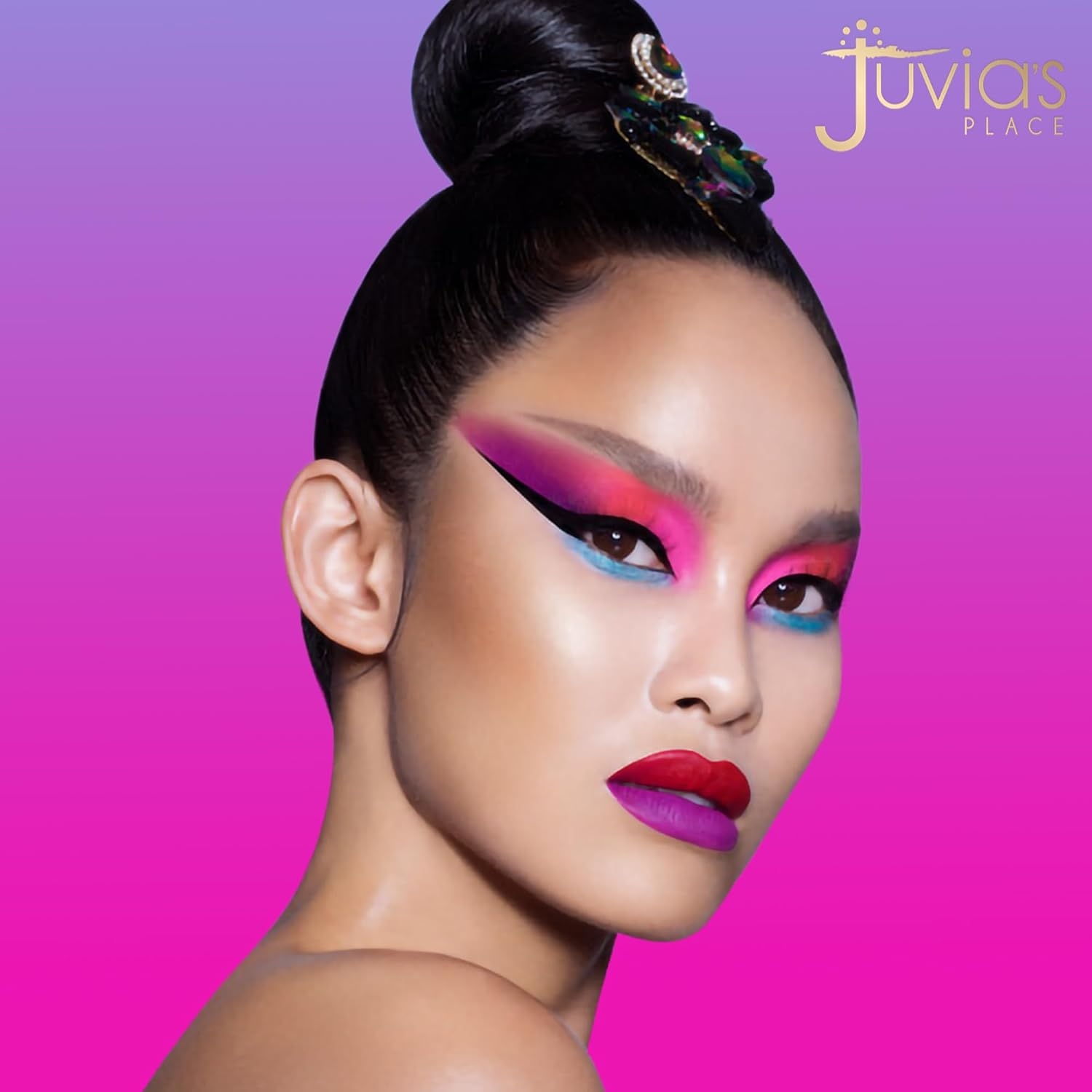 Juvia's Place The Warrior III - Deep Emerald Green Red Violet Cerulean Blue, Shades of 9 - Eyeshadow Palette, Professional Eye Makeup Pigmented Eyeshadow Palette Makeup Palette Eye Color & Shine - Image 8