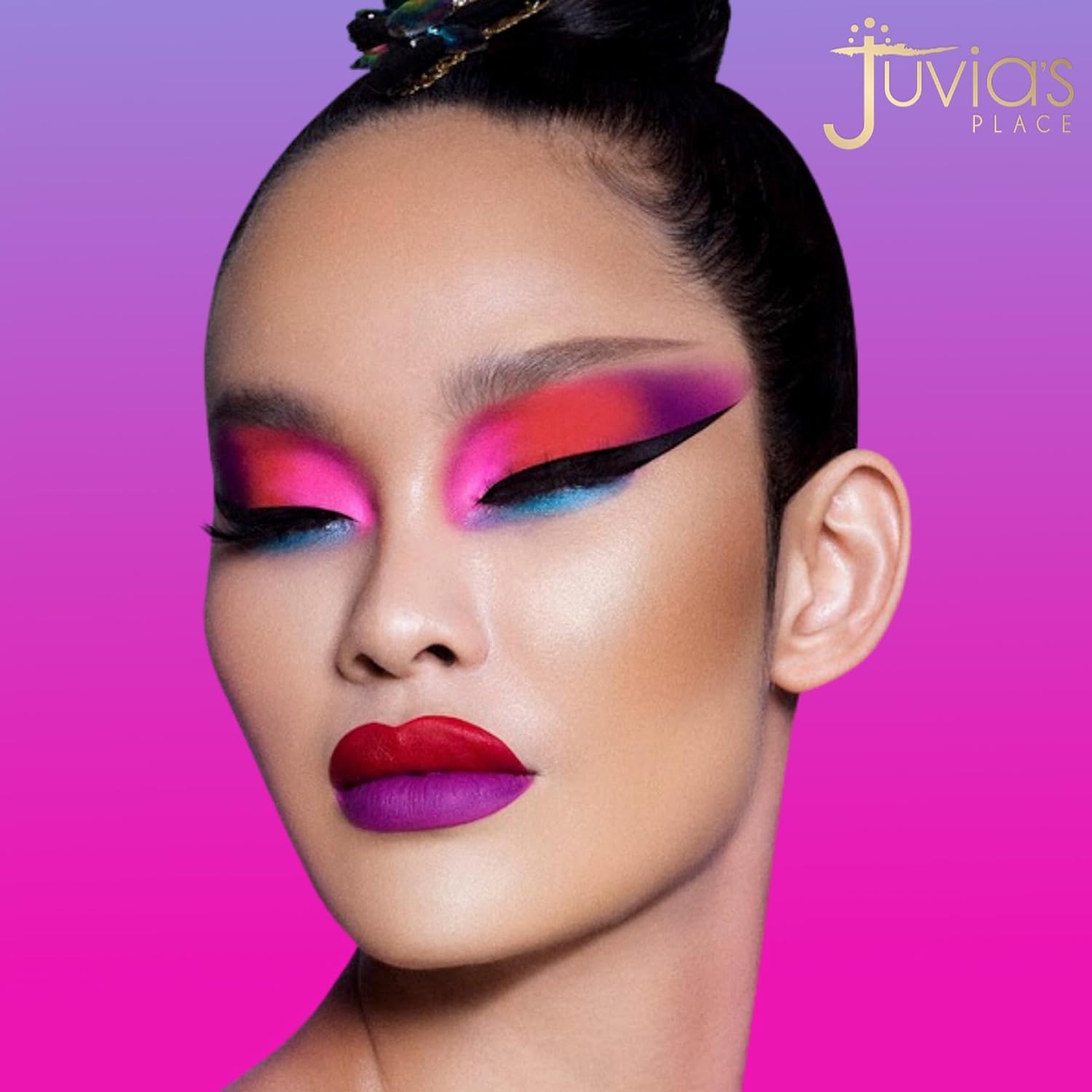 Juvia's Place The Warrior III - Deep Emerald Green Red Violet Cerulean Blue, Shades of 9 - Eyeshadow Palette, Professional Eye Makeup Pigmented Eyeshadow Palette Makeup Palette Eye Color & Shine - Image 7