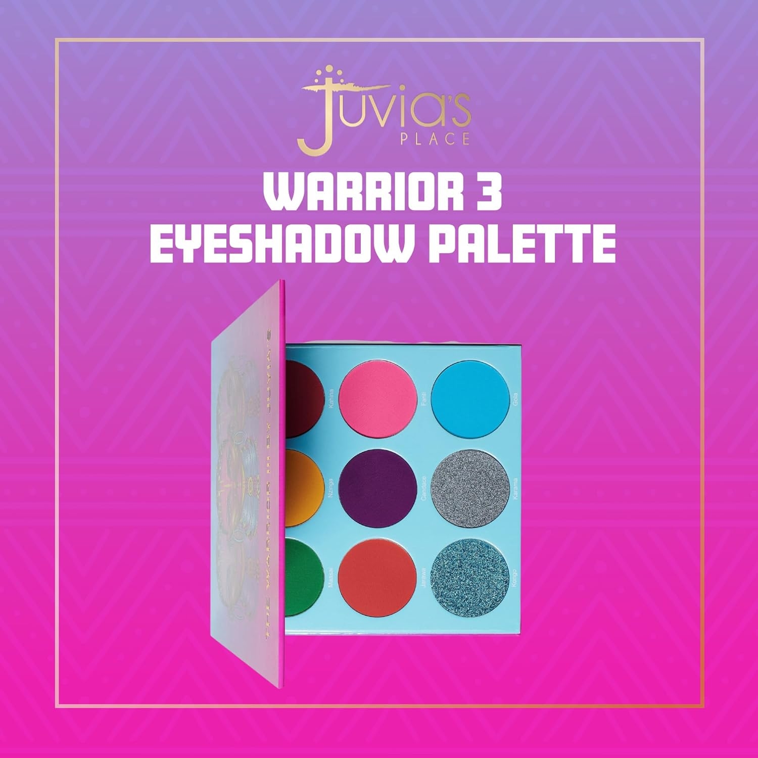 Juvia's Place The Warrior III - Deep Emerald Green Red Violet Cerulean Blue, Shades of 9 - Eyeshadow Palette, Professional Eye Makeup Pigmented Eyeshadow Palette Makeup Palette Eye Color & Shine - Image 2