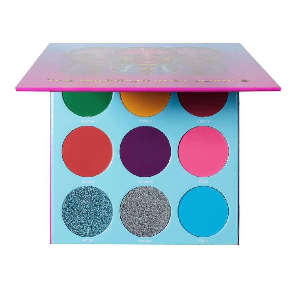 Juvia's Place The Warrior III - Deep Emerald Green Red Violet Cerulean Blue, Shades of 9 - Eyeshadow Palette, Professional Eye Makeup Pigmented Eyeshadow Palette Makeup Palette Eye Color & Shine