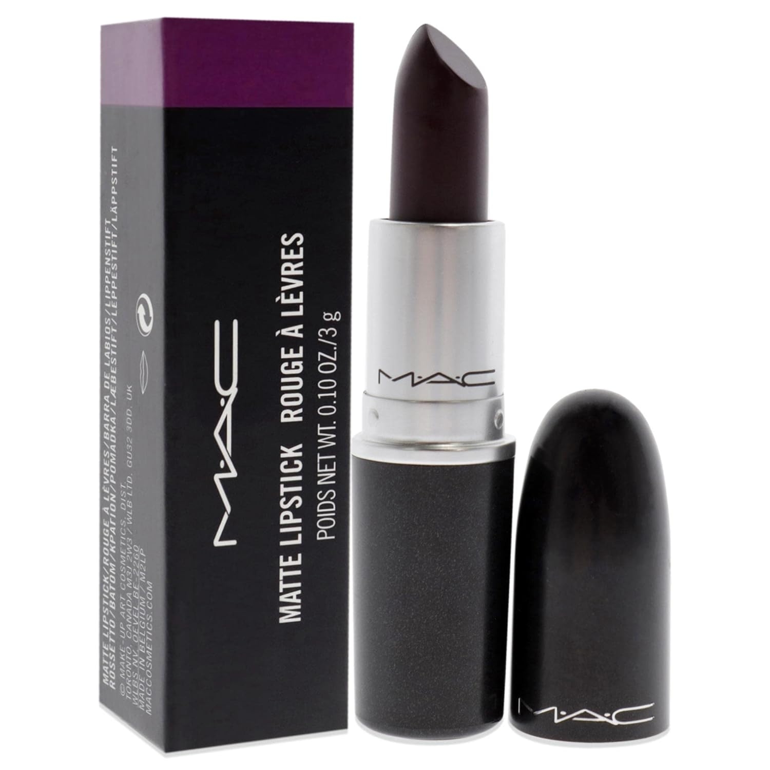 MAC Matte Lipstick - Smoked Purple Lipstick Women 0.1 oz - Image 34