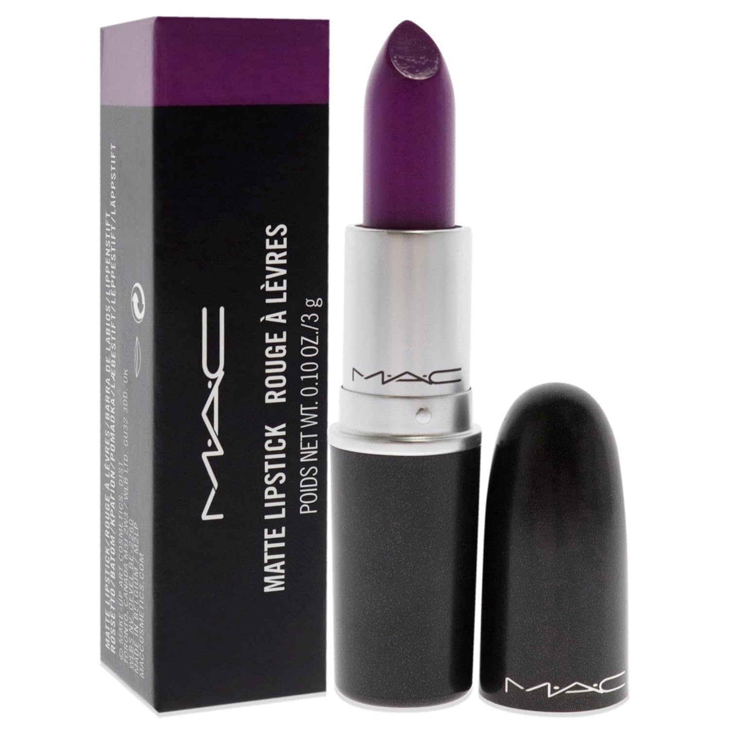 MAC Matte Lipstick - Smoked Purple Lipstick Women 0.1 oz - Image 27