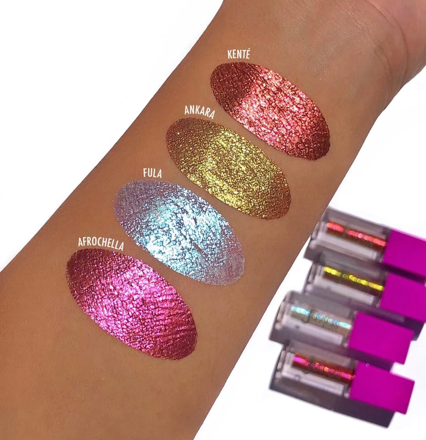 Juvia's Place Culture Duochrome Liquid Eyeshadow Kente - Liquid Eye Makeup for Glitter & Shine, Multi-colored Glitter Liquid Eyeshadow, Sparkly Makeup for Eyes, Women's Glitter Makeup Kit Addition - Image 7