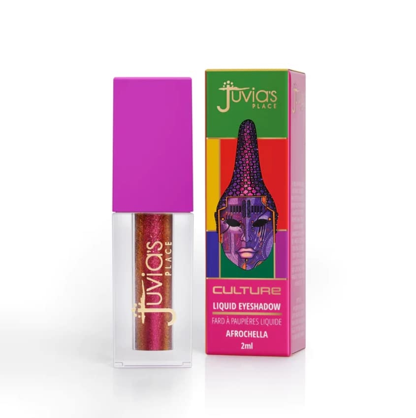 Juvia's Place Culture Duochrome Liquid Eyeshadow Kente - Liquid Eye Makeup for Glitter & Shine, Multi-colored Glitter Liquid Eyeshadow, Sparkly Makeup for Eyes, Women's Glitter Makeup Kit Addition