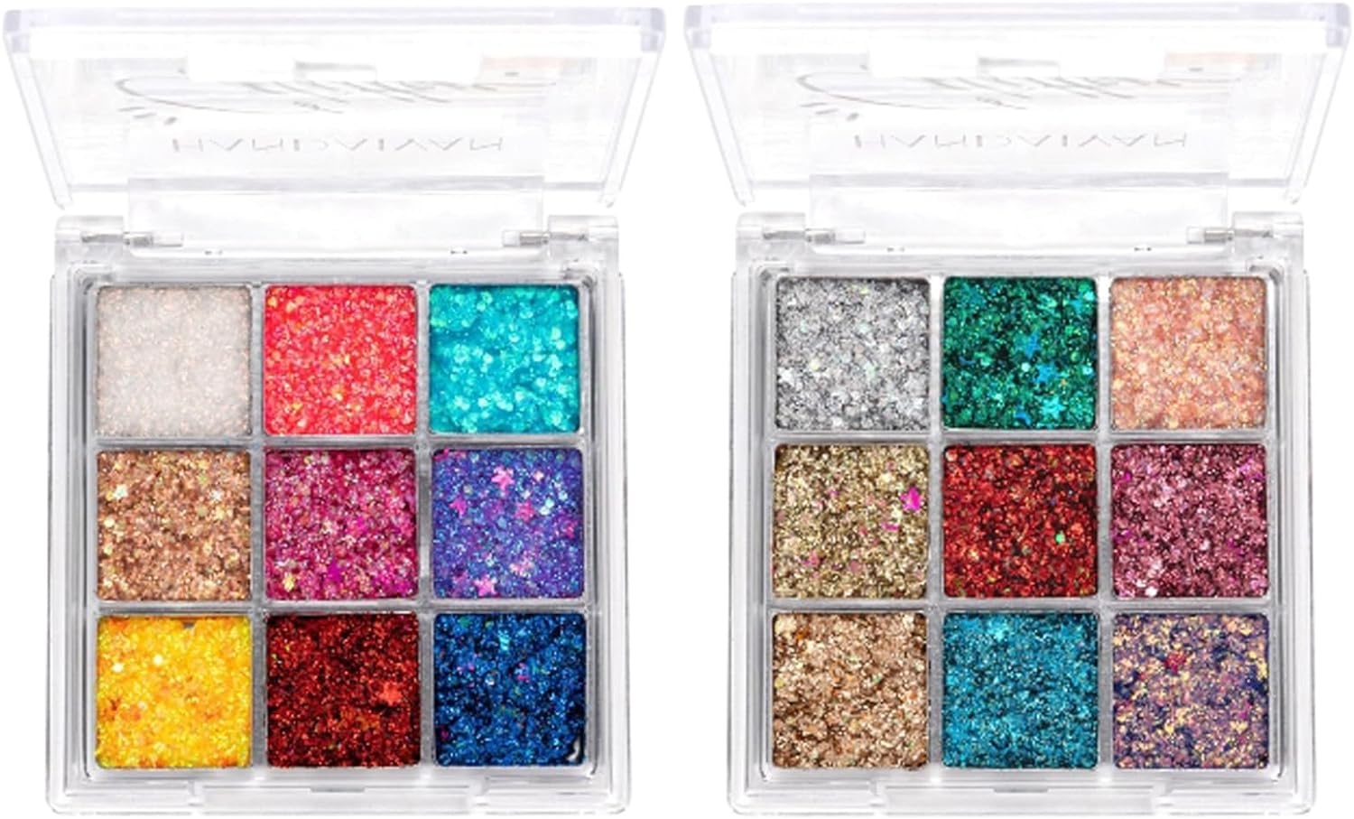 Jolilab Body Glitter Palette,9 Colors Sparkle Shimmer Glitter Gel with High Pigmented Colouration,Longlasting for Face Body Eye and More Party Makeup (1+2) - Image 7
