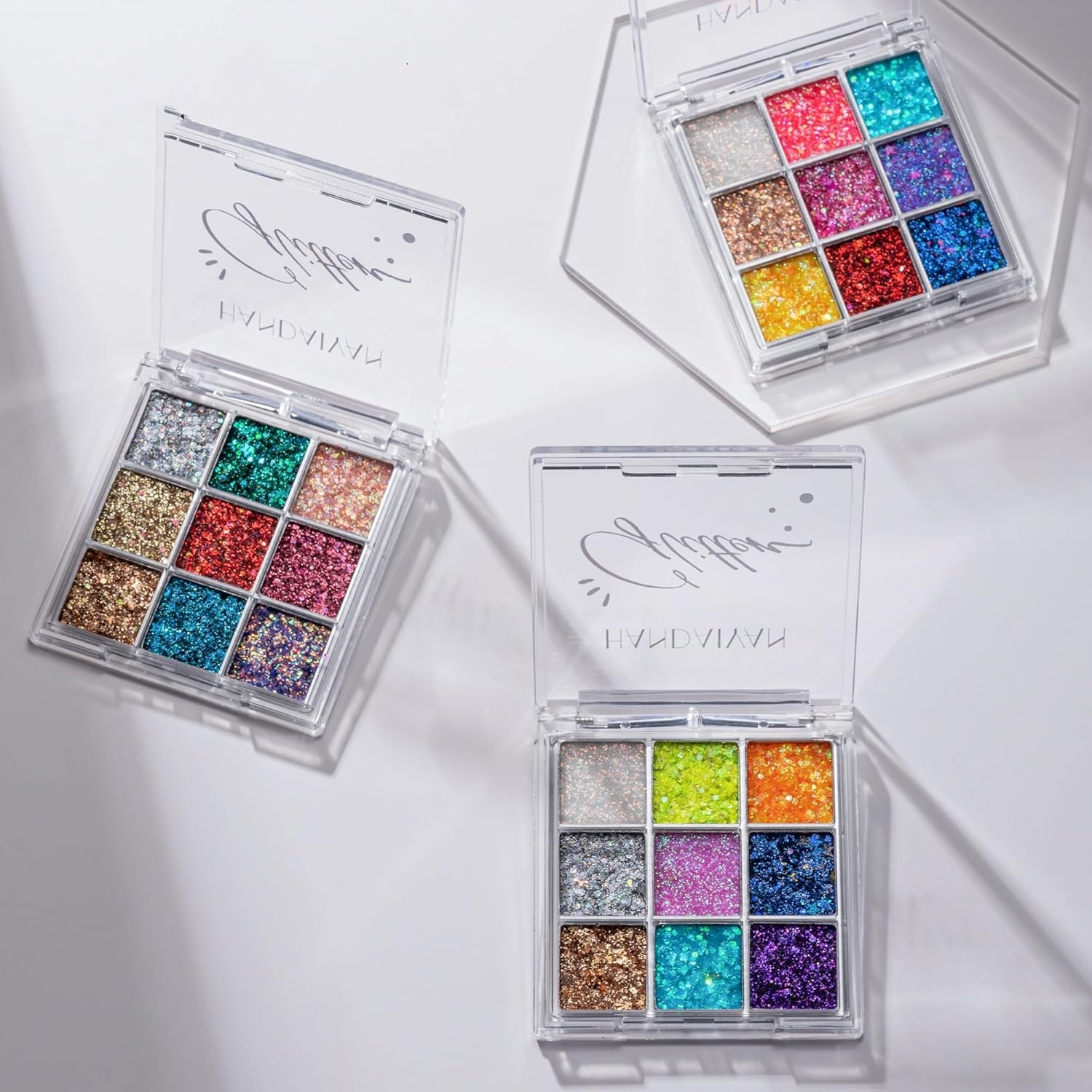 Jolilab Body Glitter Palette,9 Colors Sparkle Shimmer Glitter Gel with High Pigmented Colouration,Longlasting for Face Body Eye and More Party Makeup (1+2) - Image 5