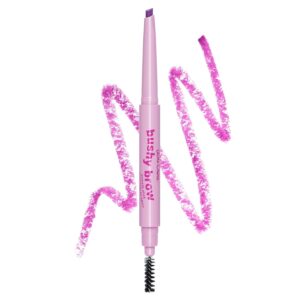 Lime Crime Bushy Brow Pomade Pencil, Pony (Electric Violet Purple) - 2-in-1 Brush & Pomade Pencil Gives Eyebrows Volume & Texture - Long-Lasting, Defining & Smudge-Proof - Vegan, Cruelty-Free