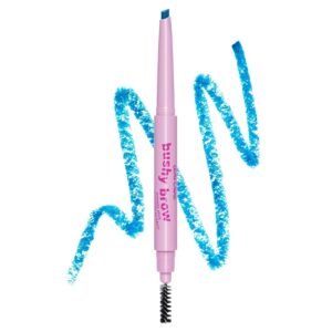 Lime Crime Bushy Brow Pomade Pencil, Anime (Candy Blue) - 2-in-1 Brush & Pomade Pencil Gives Eyebrows Volume & Texture - Long-Lasting, Volumizing, Defining & Smudge-Proof - Vegan, Cruelty-Free