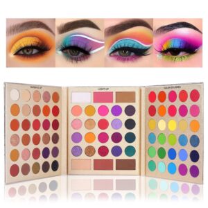 UCANBE Pretty All Set Eyeshadow Pro 86 Colors Makeup Kit Matte Shimmer Eye Shadow Highlighters Contour Blush Powder All In One Pallet