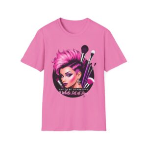 Makeup & Jesus Softstyle T-Shirt - Purple/Pink Inspirational Tee