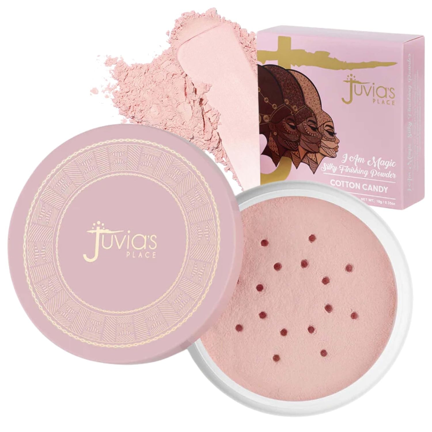 Juvia's Place I Am Magic Silky Finishing Powder - Cotton Candy – Lightweight Loose Face Powder for Women, Makeup for Under Eye & Face - Talc & Paraben Free - Flawless Matte Finish for Everyday Use