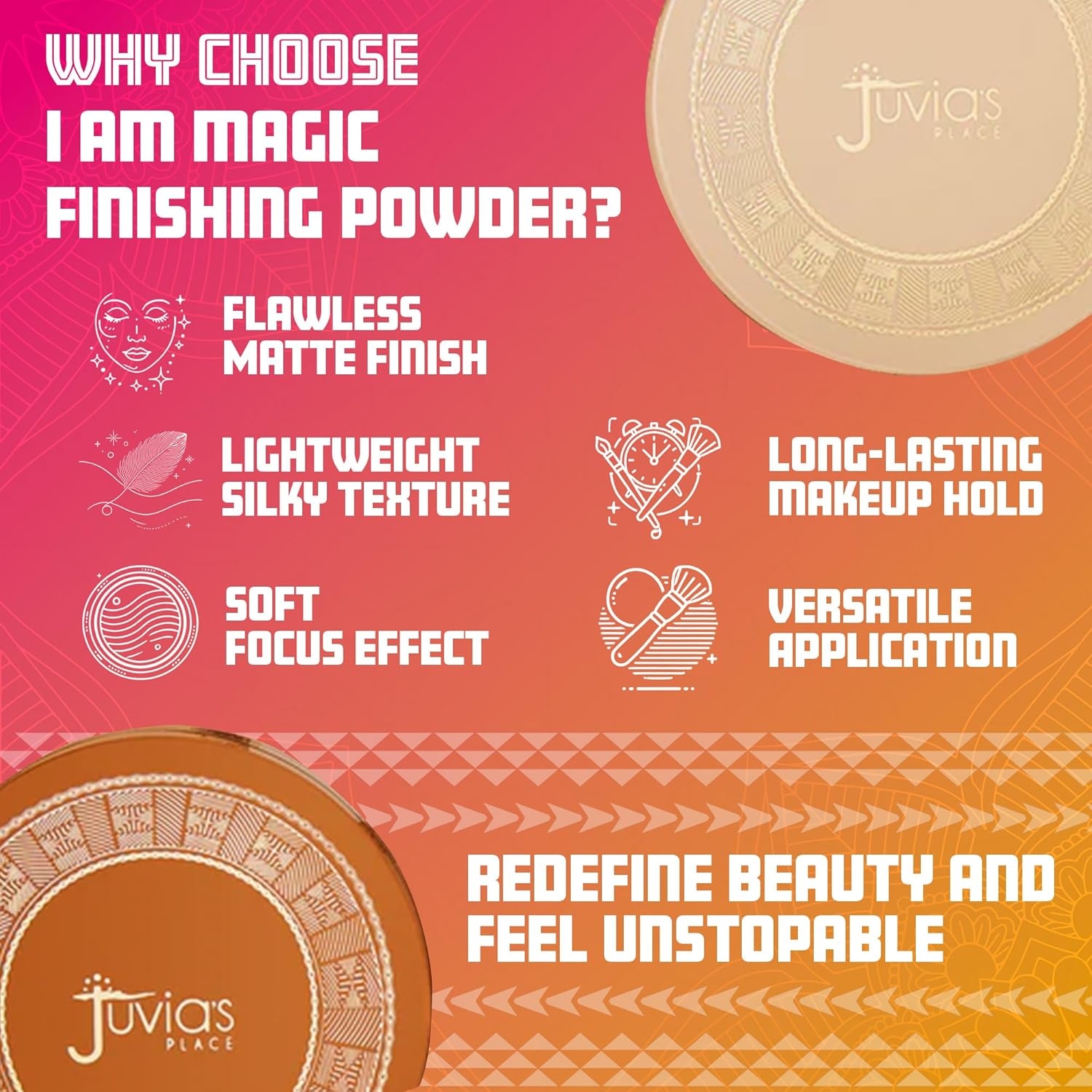 Juvia's Place I Am Magic Silky Finishing Powder - Cotton Candy – Lightweight Loose Face Powder for Women, Makeup for Under Eye & Face - Talc & Paraben Free - Flawless Matte Finish for Everyday Use - Image 41