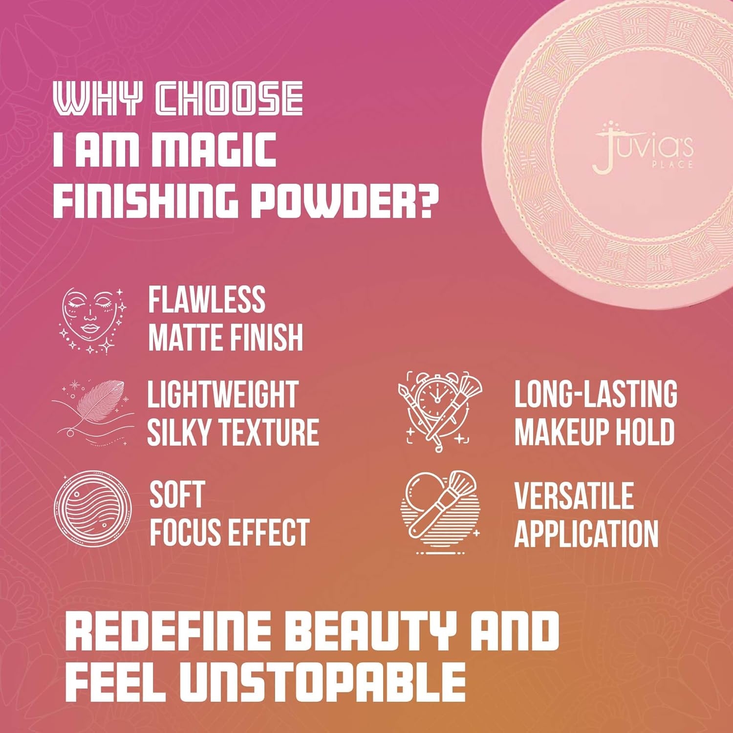 Juvia's Place I Am Magic Silky Finishing Powder - Cotton Candy – Lightweight Loose Face Powder for Women, Makeup for Under Eye & Face - Talc & Paraben Free - Flawless Matte Finish for Everyday Use - Image 47