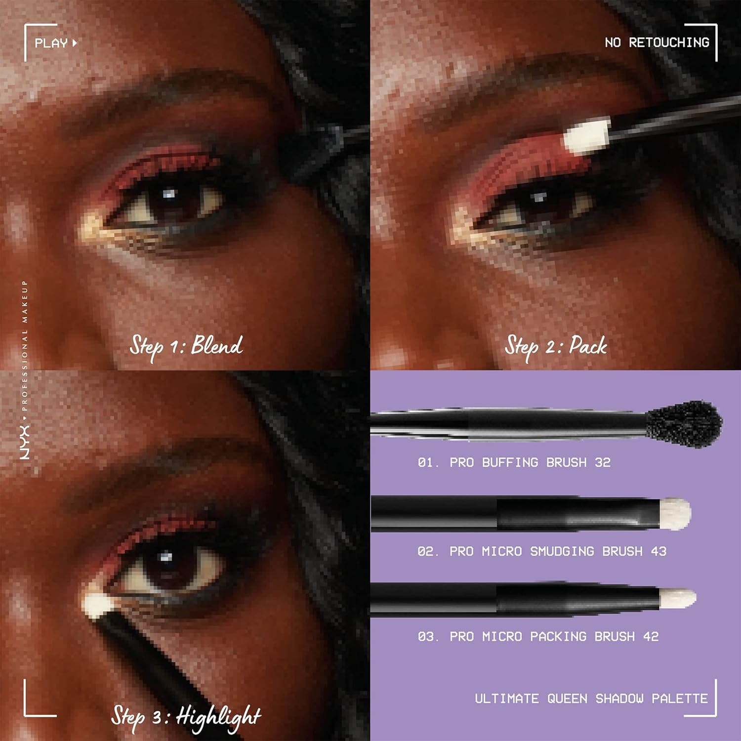 NYX PROFESSIONAL MAKEUP, Ultimate Shadow Palette, Eyeshadow Palette - I Know That's Bright - Image 8