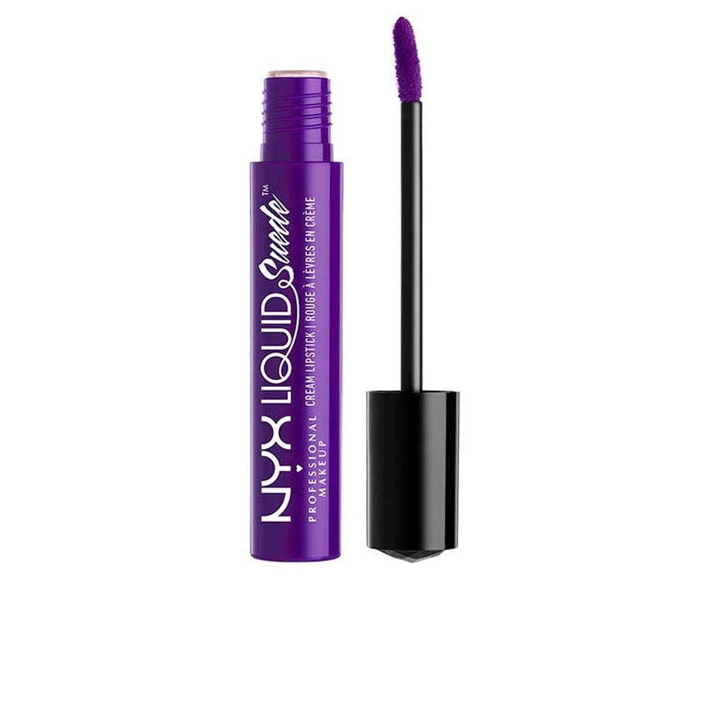 NYX PROFESSIONAL MAKEUP Liquid Suede Cream Lipstick - Alien (Black) - Image 8