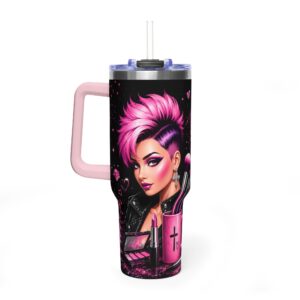 A Little Makeup & A Lot of Jesus Insulated Travel Cup | 40oz Thermal Tumbler for women