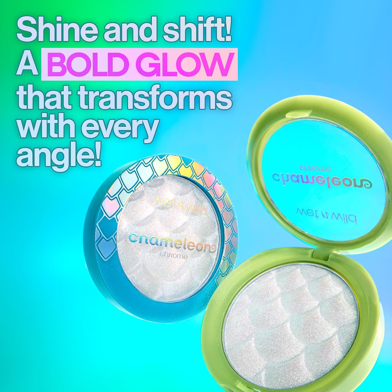 wet n wild Chameleon Chrome Highlighter, Dynamic Color Shift, Liquid-to-Baked Texture, Customizable Luminous Radiance, Cruelty-Free - Too Sirius - Image 3