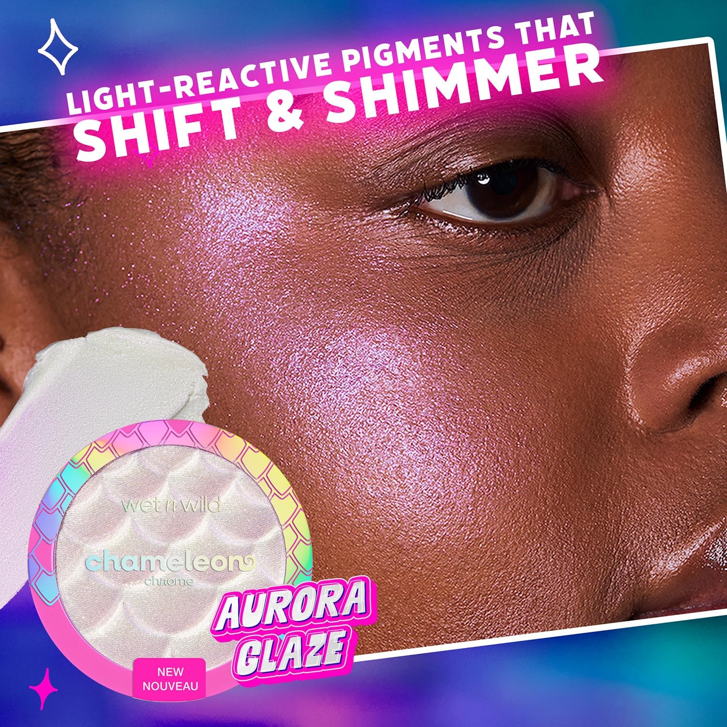 wet n wild Chameleon Chrome Highlighter, Dynamic Color Shift, Liquid-to-Baked Texture, Customizable Luminous Radiance, Cruelty-Free - Too Sirius - Image 22