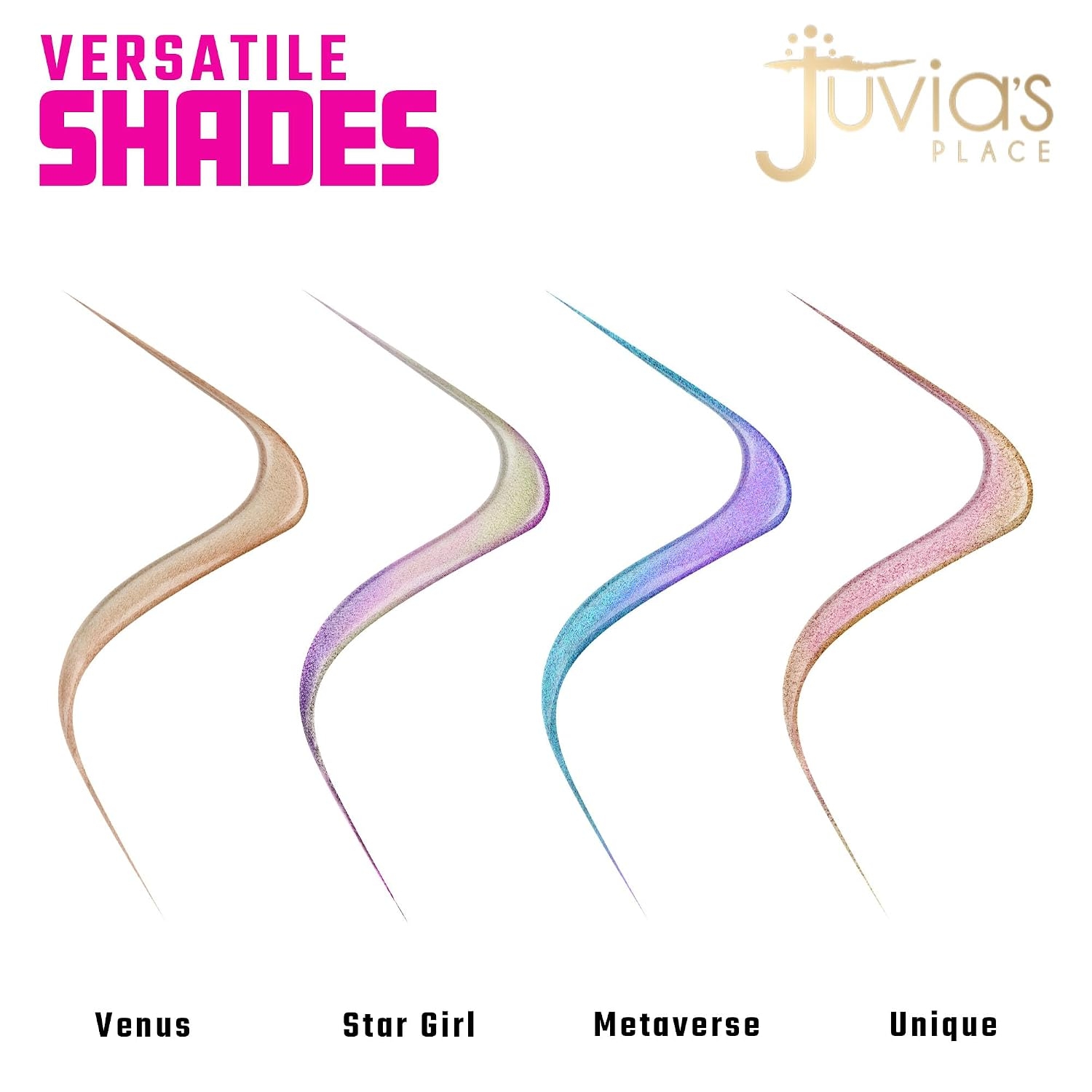 Juvia's Place Afrogalactic Glitter Liner Star Girl - Glitter Liner Liquid, Waterproof, Multi-Dimensional Gel, Metallic Liquid, Holographic, and Iridescent - Image 4