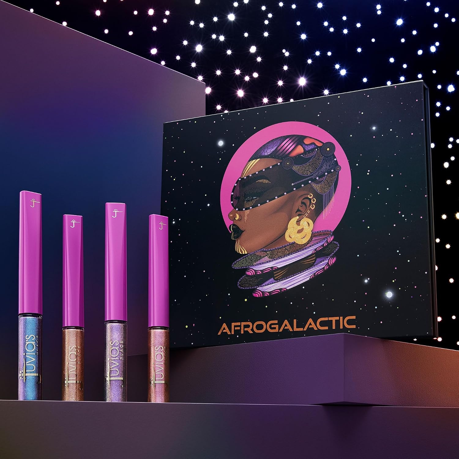 Juvia's Place Afrogalactic Glitter Liner Star Girl - Glitter Liner Liquid, Waterproof, Multi-Dimensional Gel, Metallic Liquid, Holographic, and Iridescent - Image 7