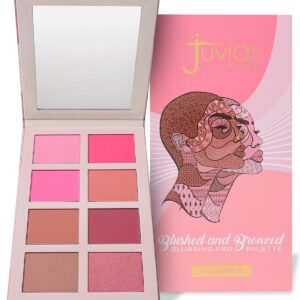 Juvia’s Place Blushed & Bronzed Blurring Pro Palette Volume 2 – 8 Shade Blush & Bronzed Palette, Matte & Shimmer Finishes, Buildable Pigment, Soft-Focus Powder, Sculpting and Blush Palette w/Mirror