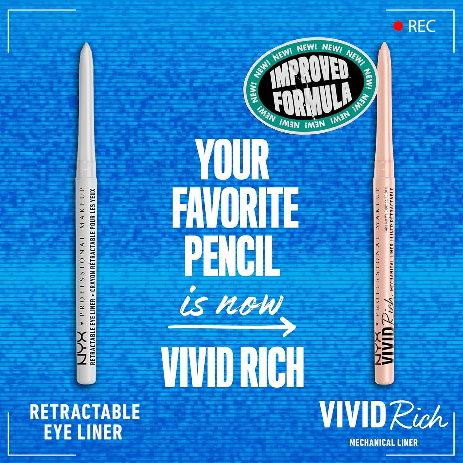 NYX PROFESSIONAL MAKEUP Mechanical Eye Pencil, Vivid Rich Mechanical, Creamy Retractable Eyeliner - Sapphire Bling, Deep Blue Eyeliner - Image 12