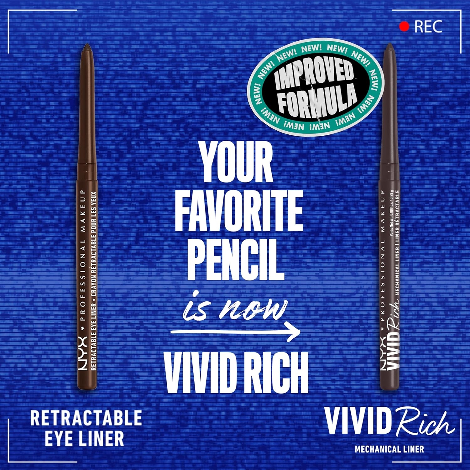 NYX PROFESSIONAL MAKEUP Mechanical Eye Pencil, Vivid Rich Mechanical, Creamy Retractable Eyeliner - Sapphire Bling, Deep Blue Eyeliner - Image 45