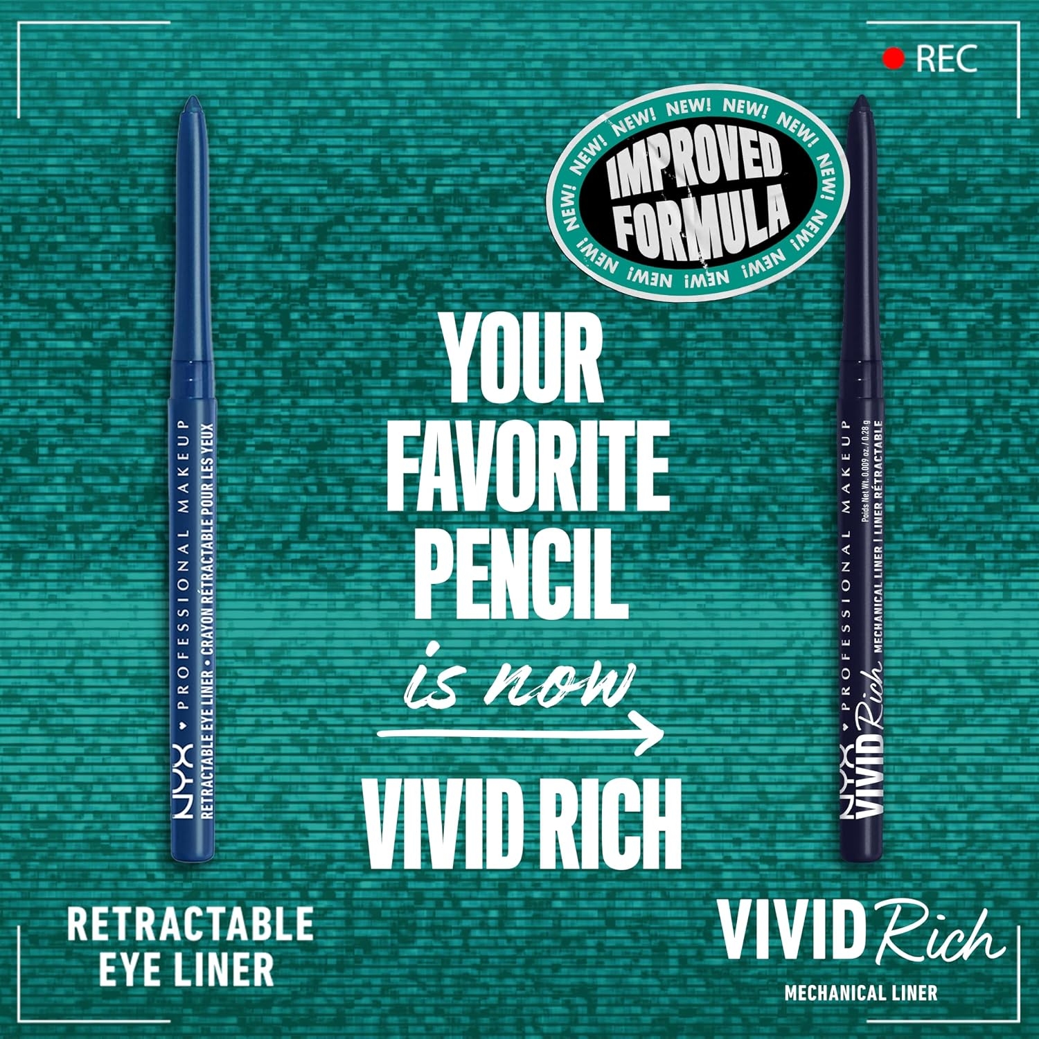 NYX PROFESSIONAL MAKEUP Mechanical Eye Pencil, Vivid Rich Mechanical, Creamy Retractable Eyeliner - Sapphire Bling, Deep Blue Eyeliner - Image 47